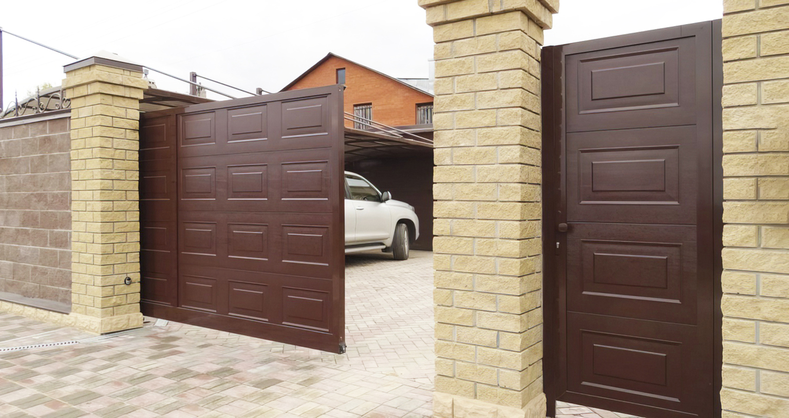 Ворота с калиткой в Северской под ключ